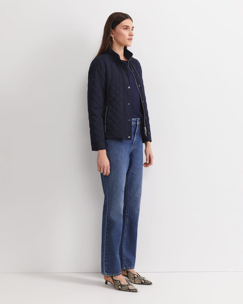 Vera Quilted Jacket in NAVY