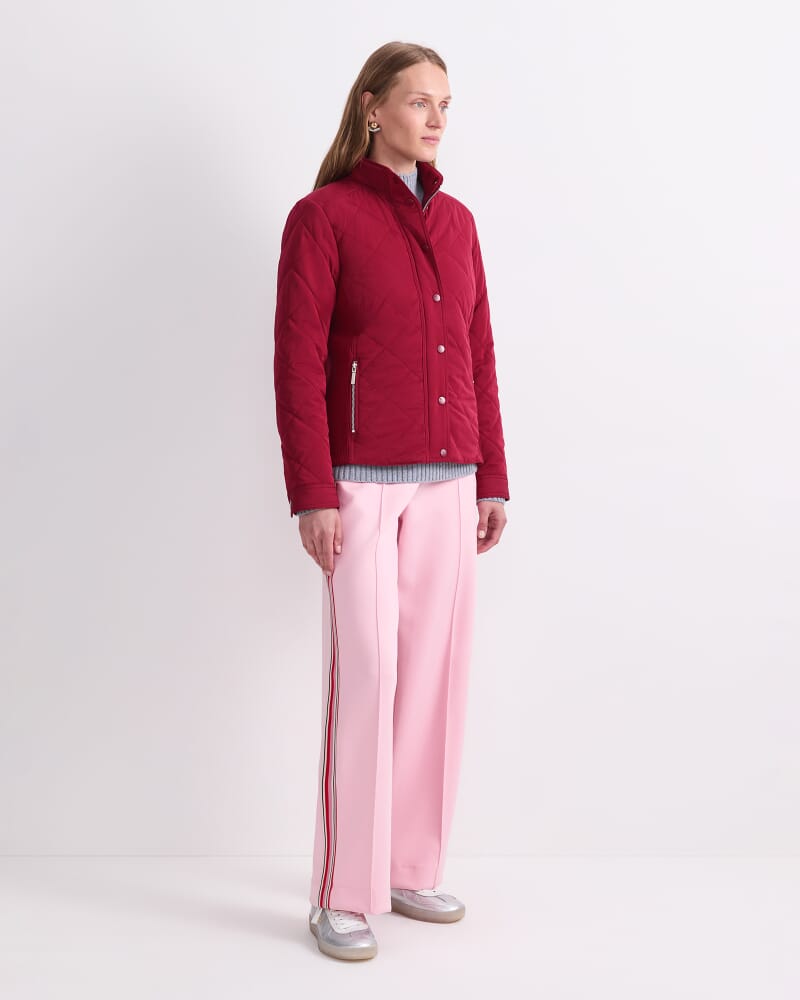 Vera Quilted Jacket in WINE