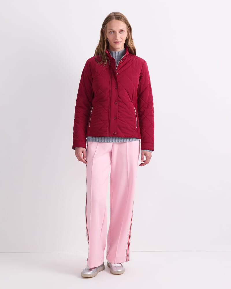Vera Quilted Jacket in WINE