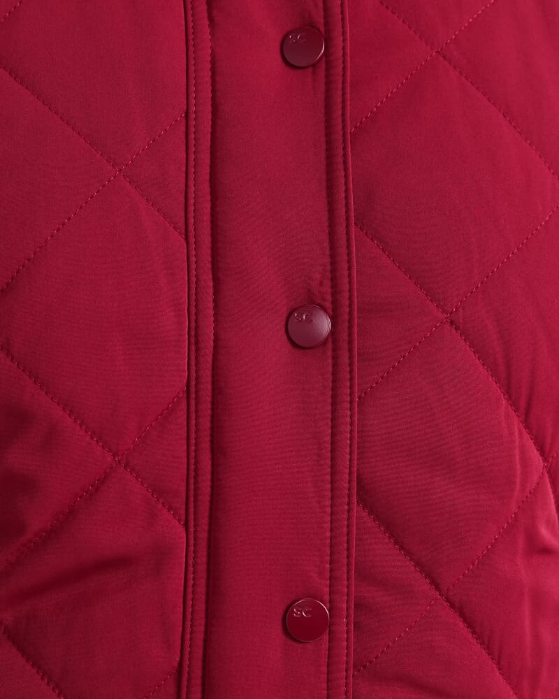 Vera Quilted Jacket in WINE