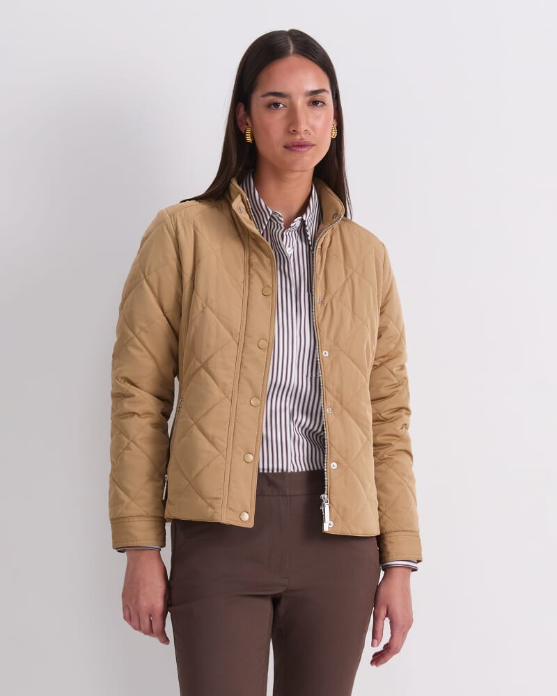 Vera Quilted Jacket in CAMEL