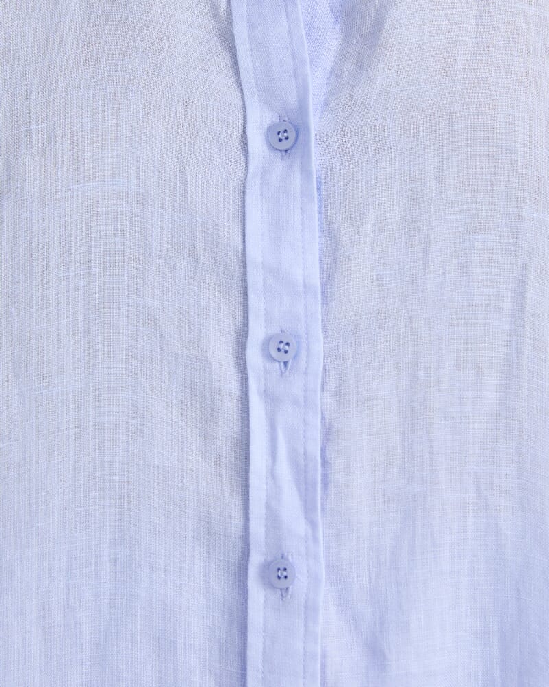 Dahlia Linen Shirt in PALE BLUE