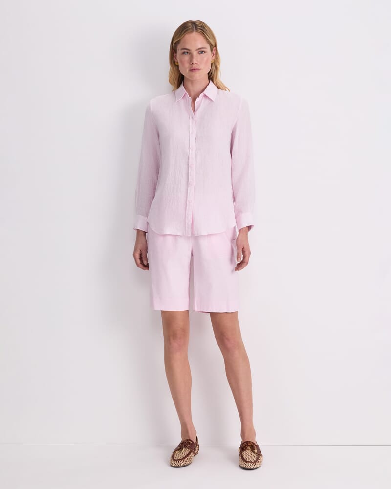 Dahlia Linen Shirt in PINK