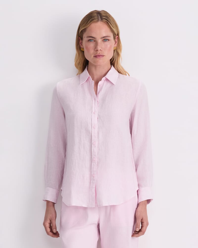 Dahlia Linen Shirt in PINK