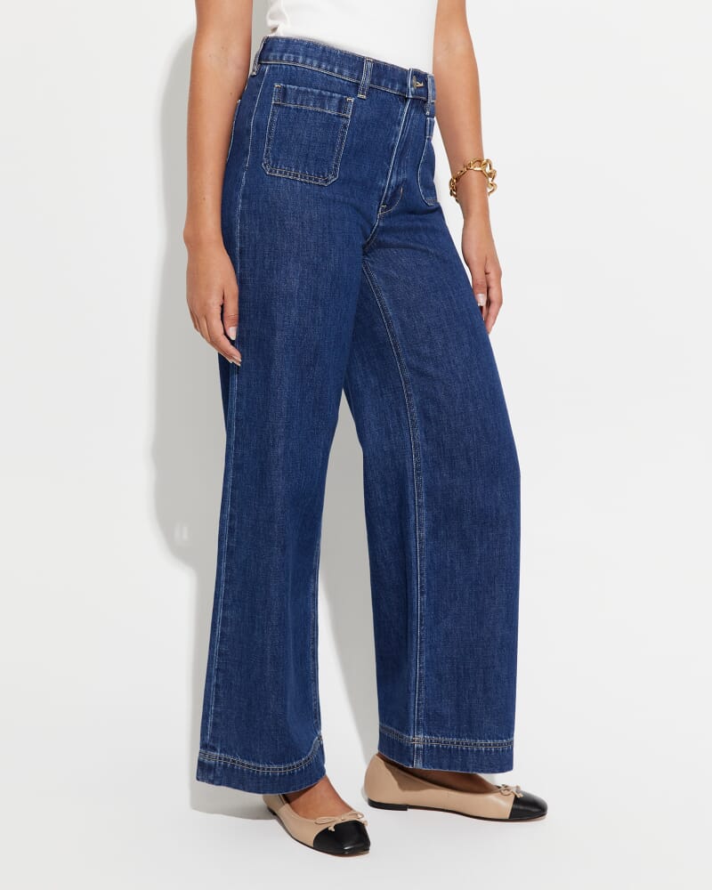 Nili Wide Leg Jean in BLUE WASH