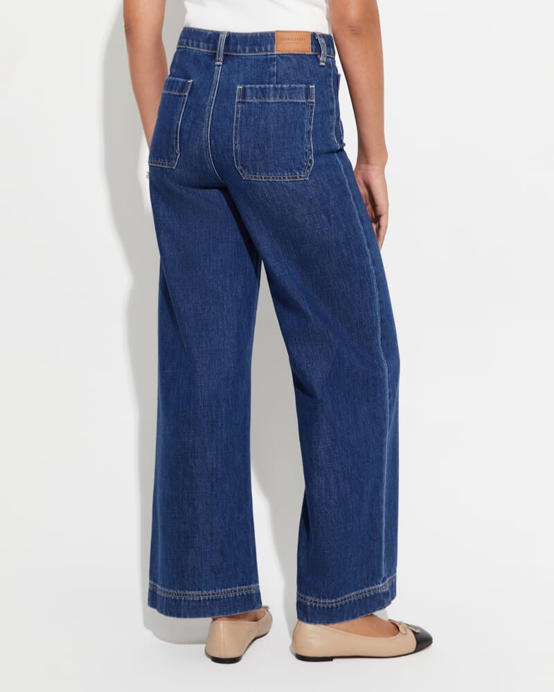 Nili Wide Leg Jean in BLUE WASH