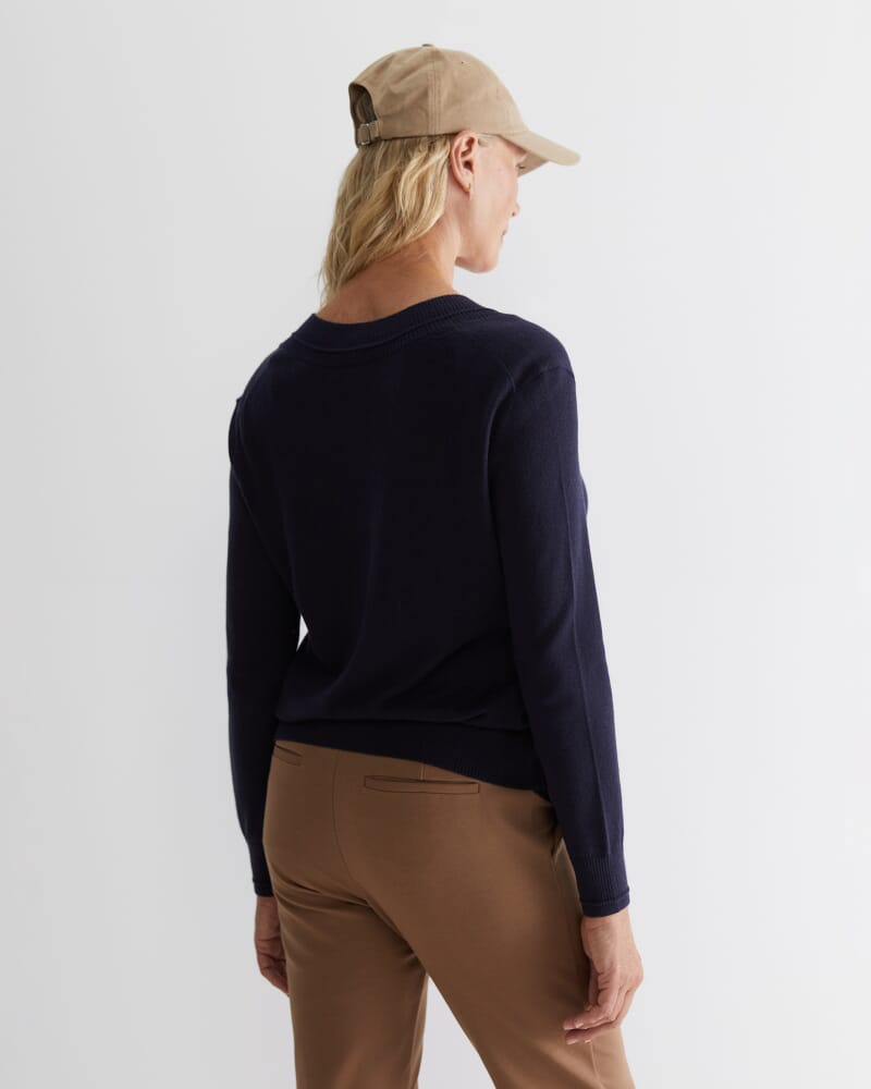 Laurina V-neck Sweater in NAVY