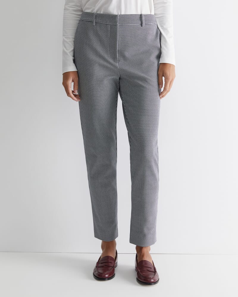 Evie Houndstooth Ponte Pant in BLACK MULTI