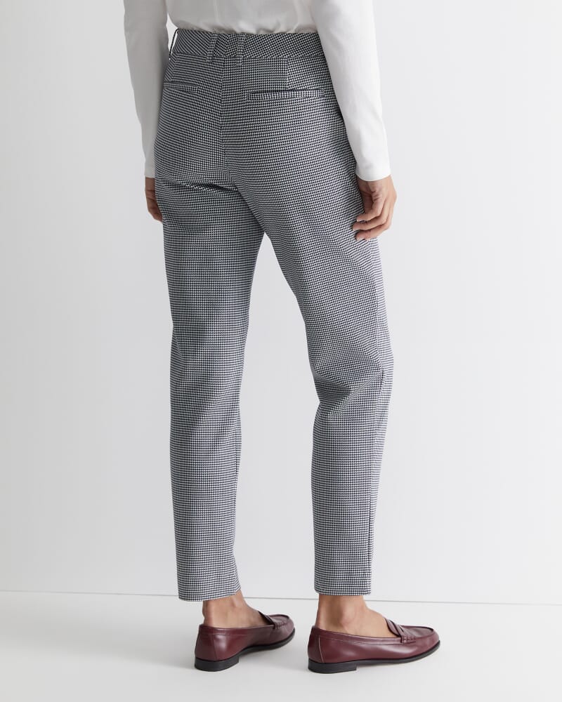 Evie Houndstooth Ponte Pant in BLACK MULTI
