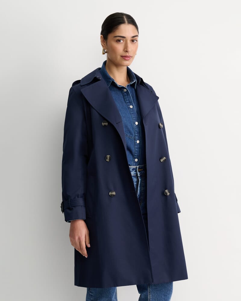 Audrey Short Trench in NAVY