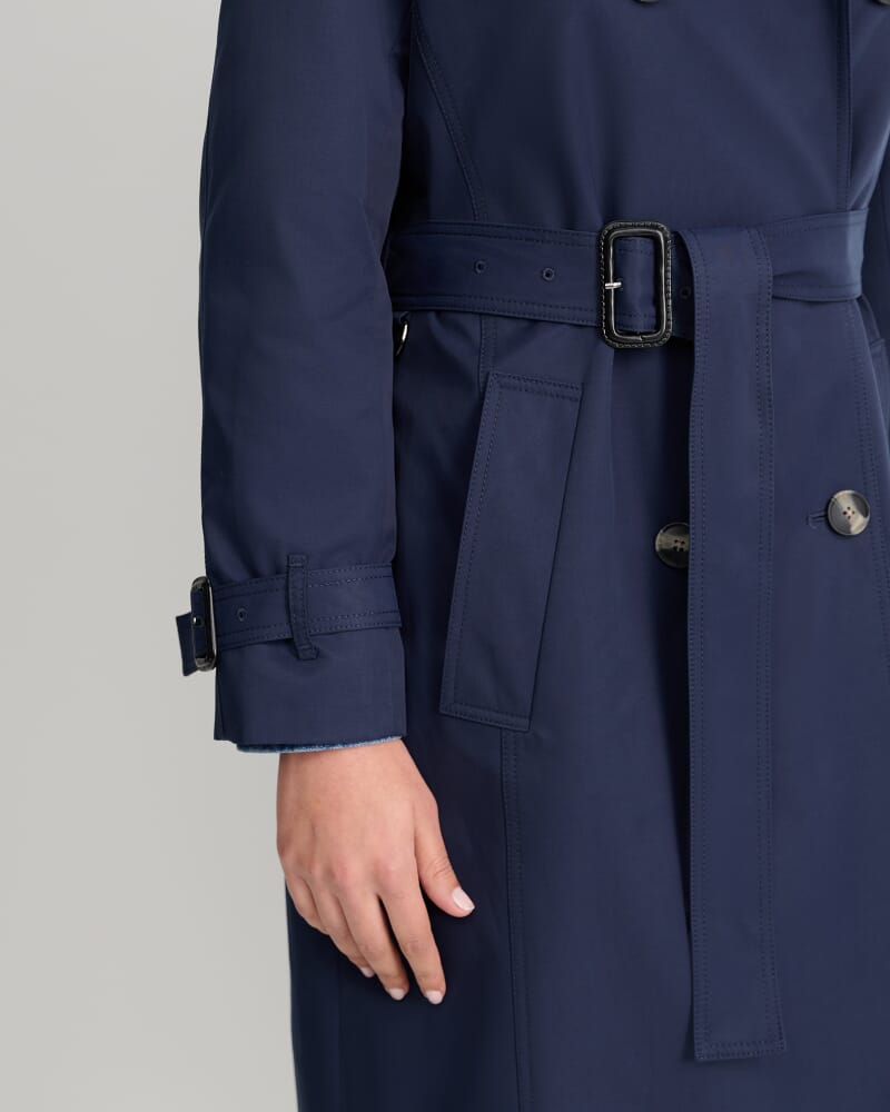 Audrey Short Trench in NAVY
