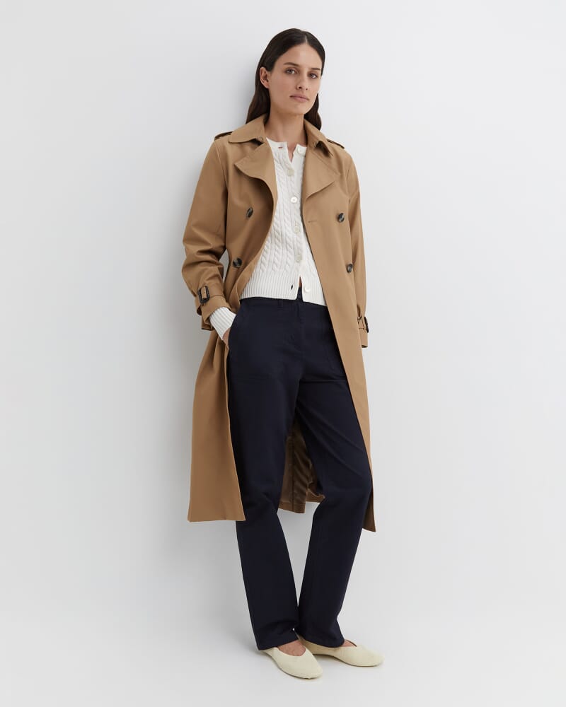 Cable Merino Cotton Cardigan in MILK