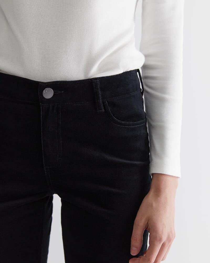 Cleo Velvet Pant in BLACK