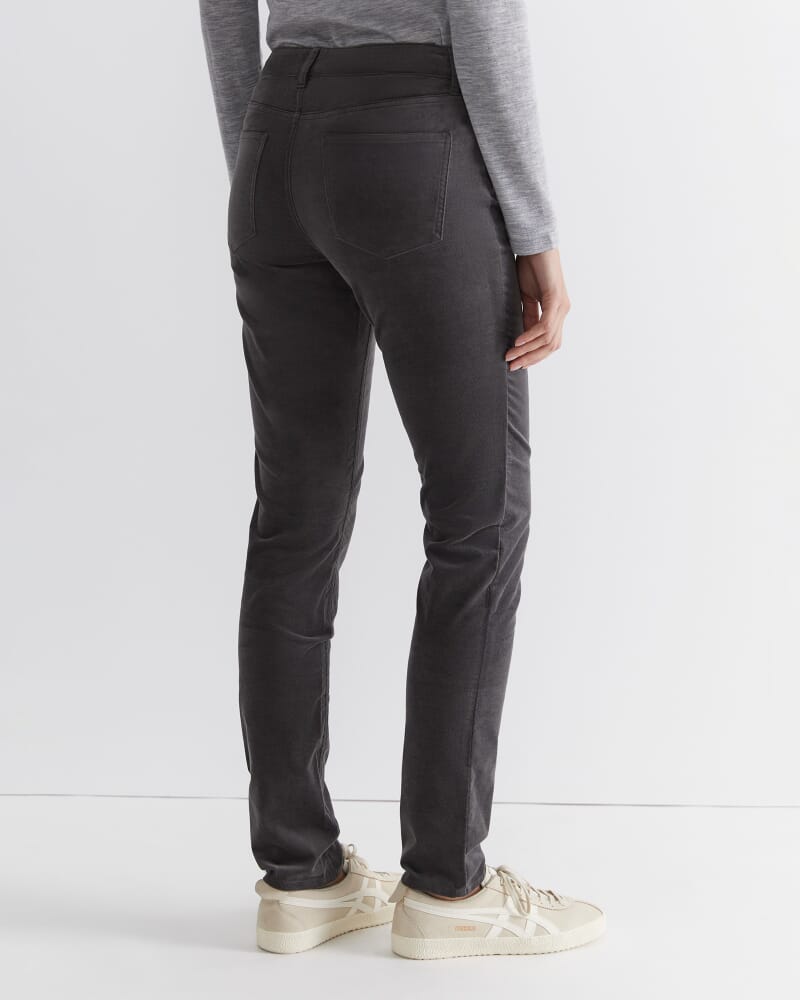 Cleo Velvet Pant in CHARCOAL