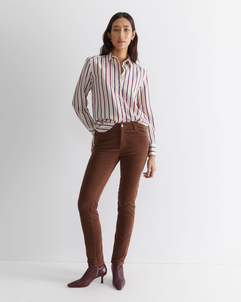 Cleo Velvet Pant in COGNAC