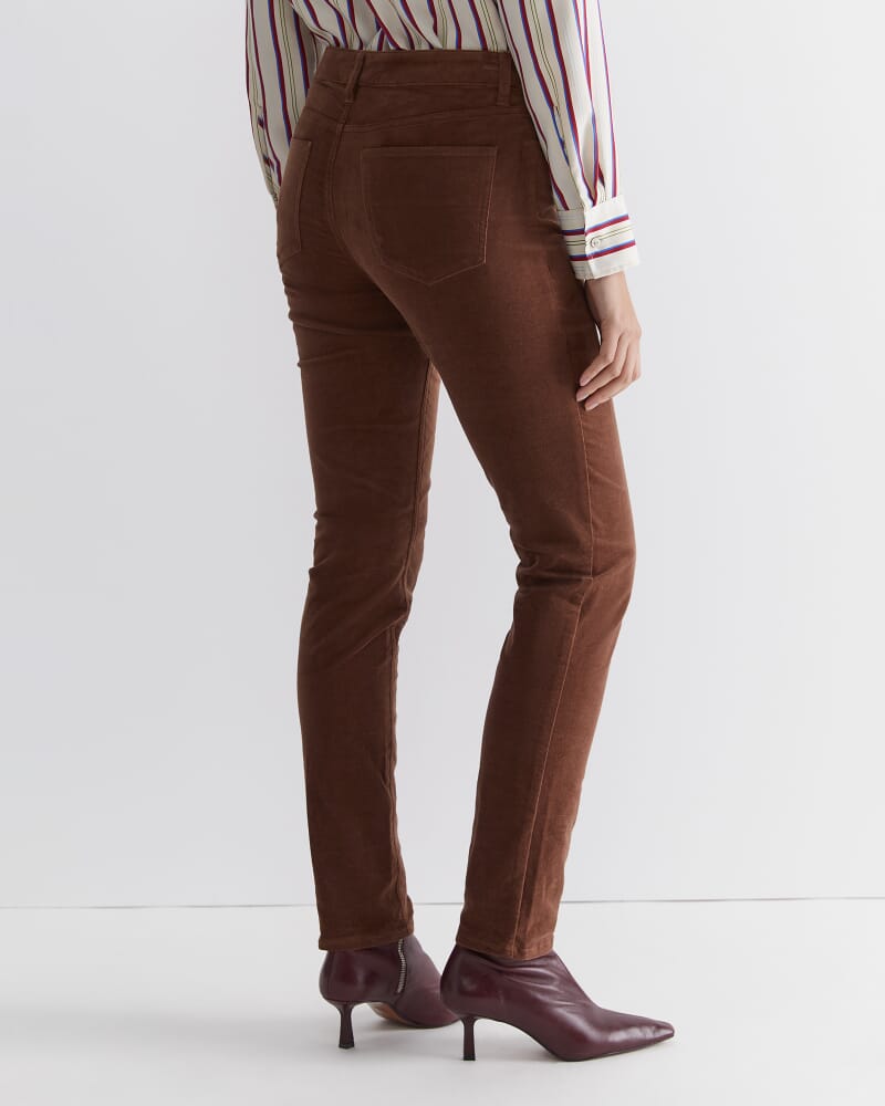 Cleo Velvet Pant in COGNAC