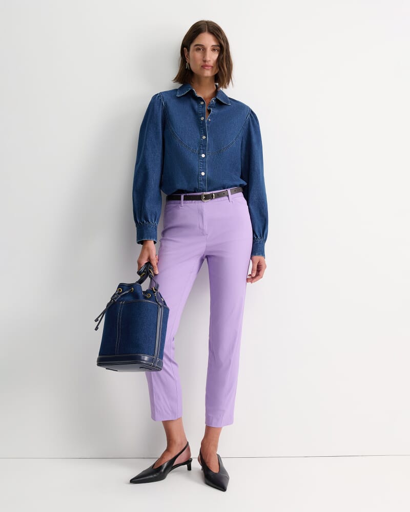 Evie Straight Capri Pant in VIOLA