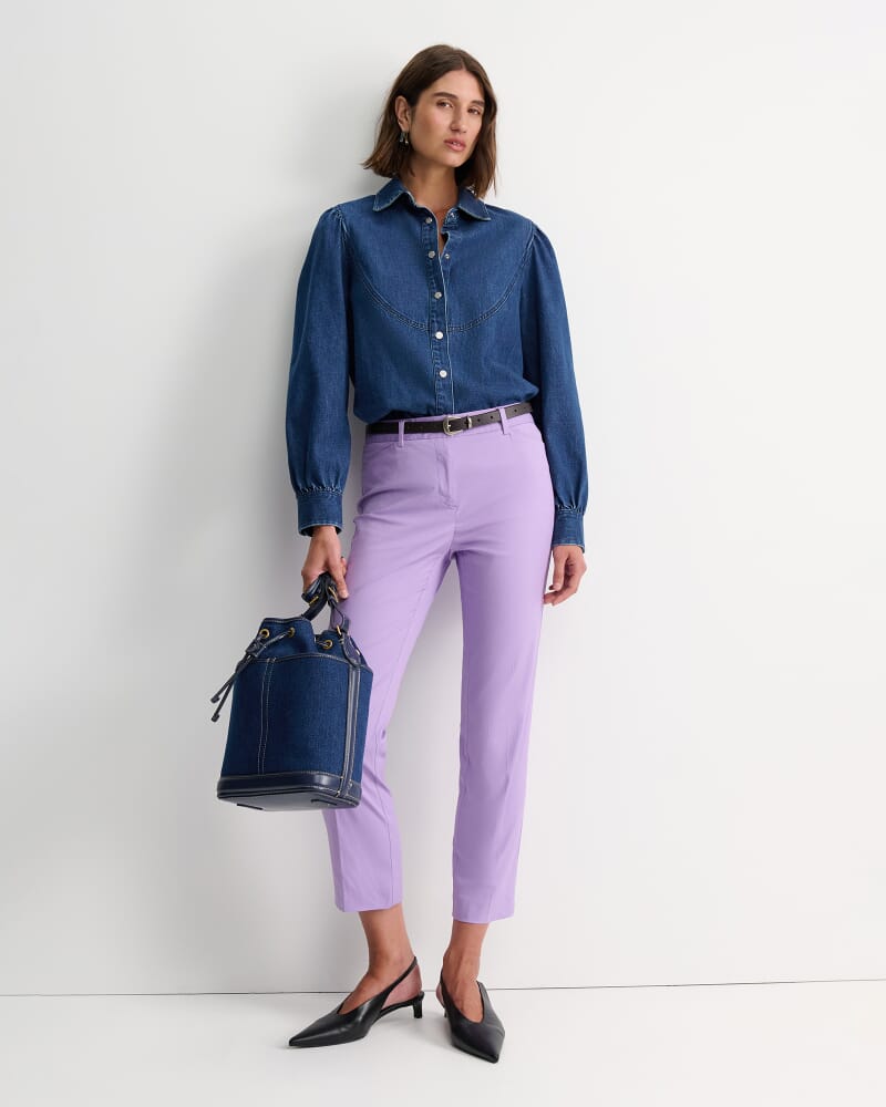 Evie Straight Capri Pant in VIOLA