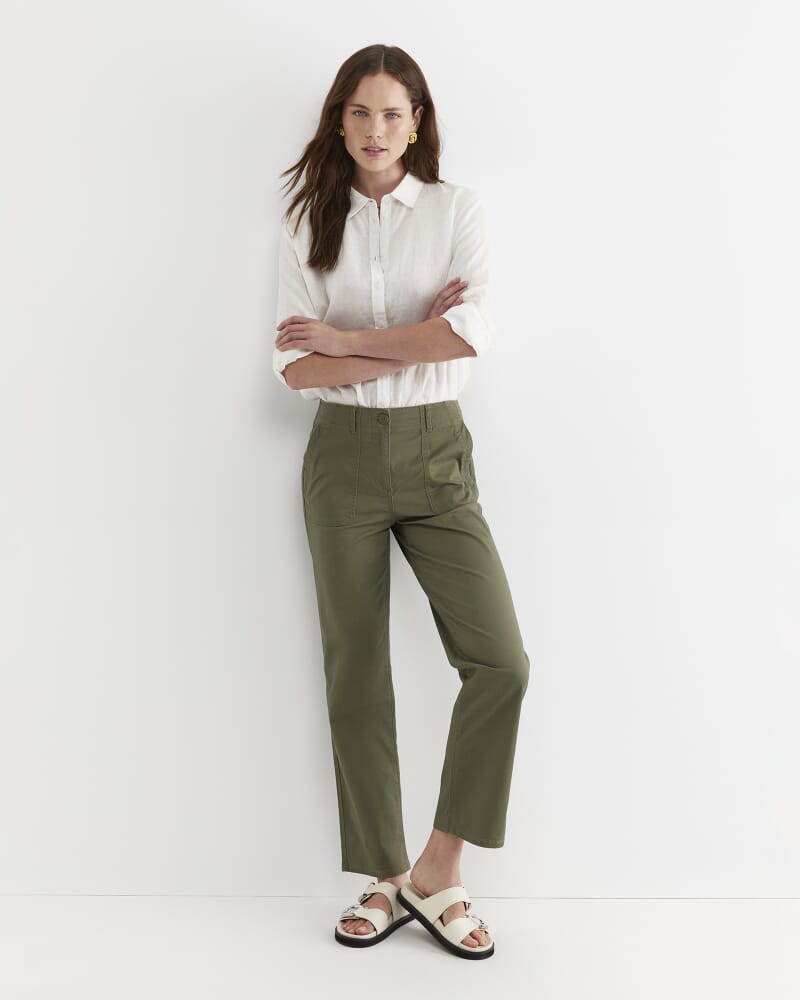 Laura Pocket Pant in KHAKI