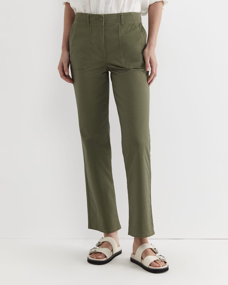 Laura Pocket Pant in KHAKI