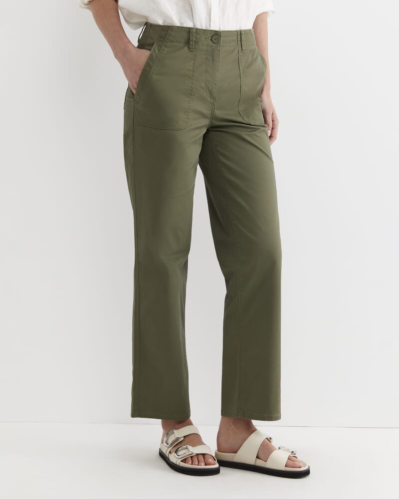 Laura Pocket Pant in KHAKI
