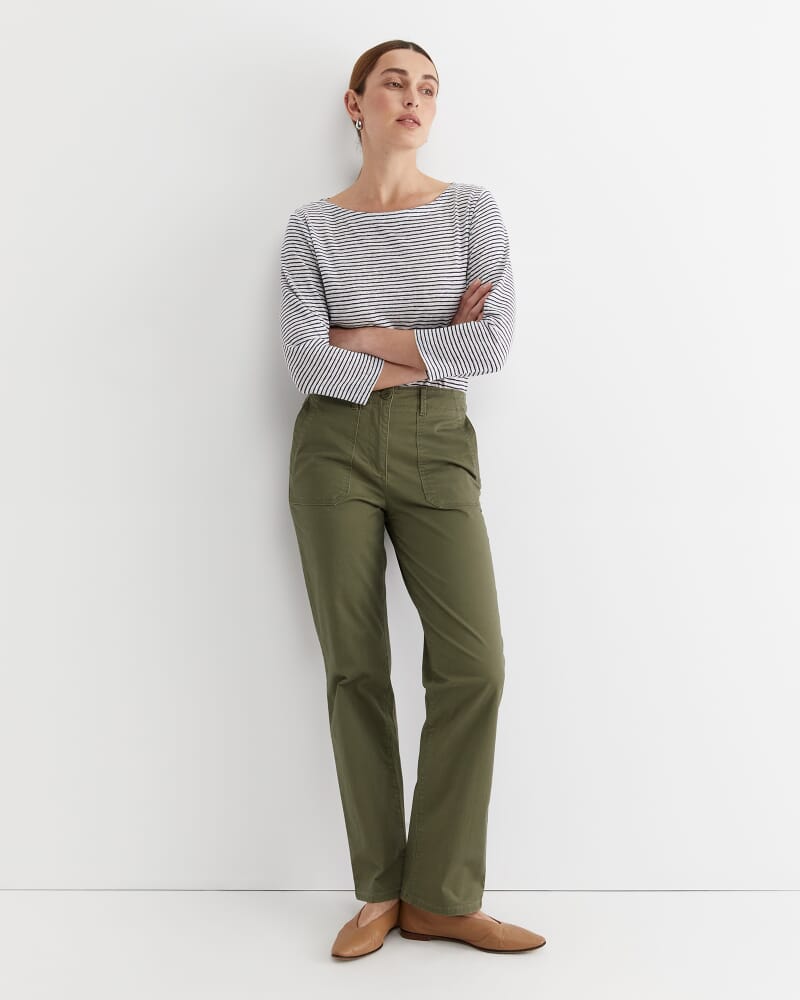 Laura Pocket Pant in KHAKI