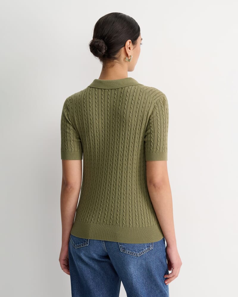 Elka Cable Polo in KHAKI