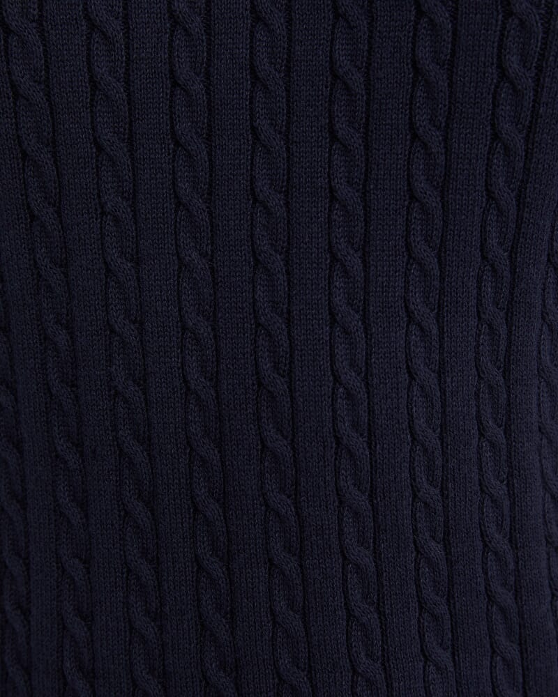 Elka Cable Polo in NAVY