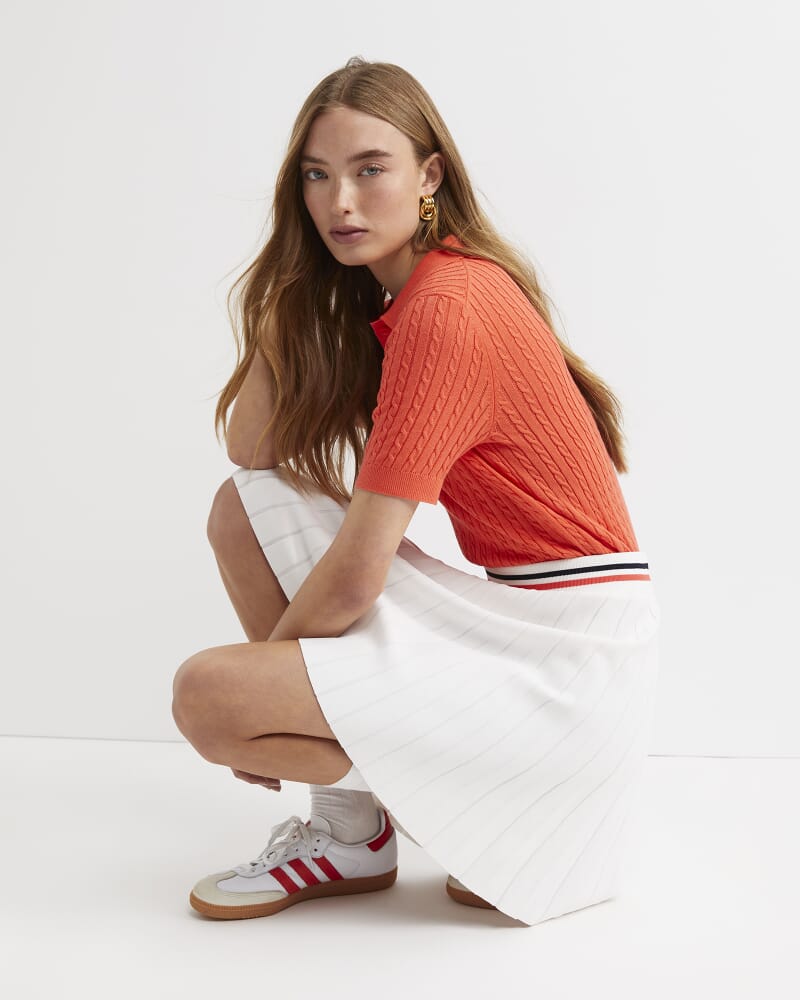 Elka Cable Polo in ORANGE