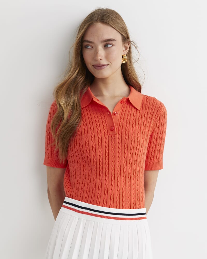 Elka Cable Polo in ORANGE