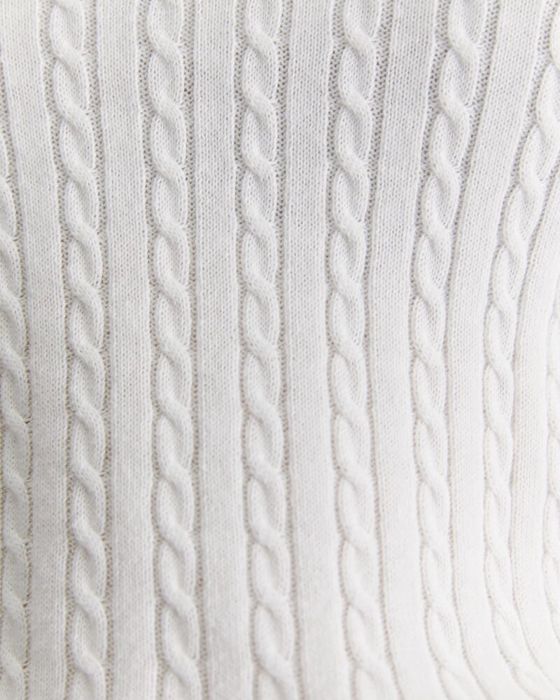 Elka Cable Polo in WHITE