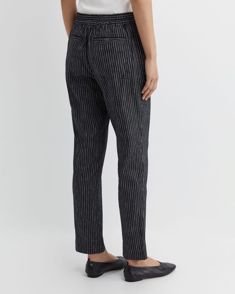 Rosa Stripe Linen Pant in NAVY/WHITE
