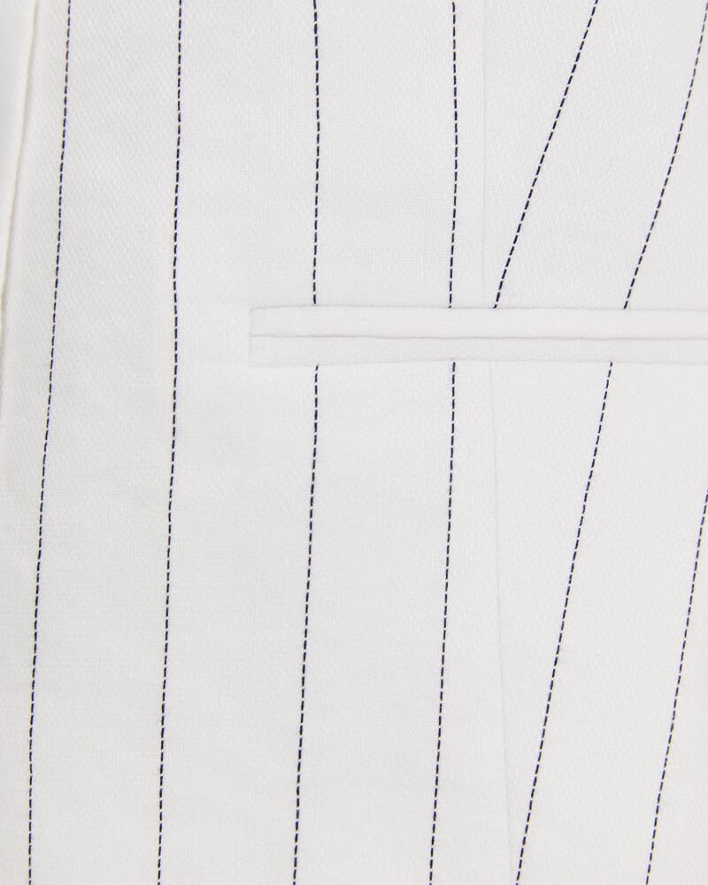 Brianne Stripe Vest in WHITE/NAVY