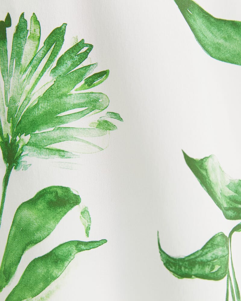 Botanical Silk Shirt in GREEN MULTI