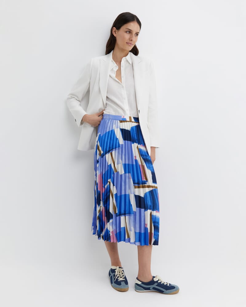 Martine Pleat Skirt in MULTI