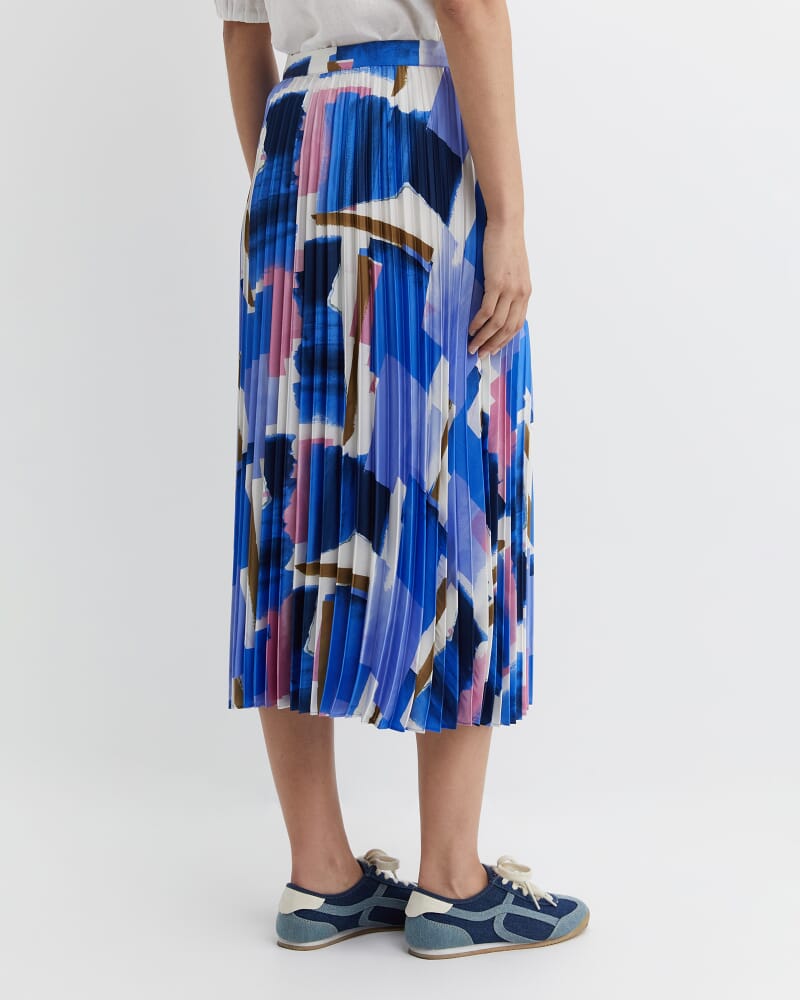 Martine Pleat Skirt in MULTI