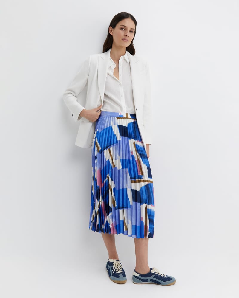 Martine Pleat Skirt in MULTI