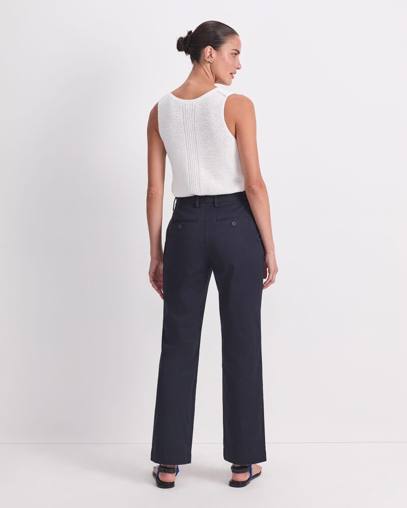 Laura Straight Chino Pant in NAVY