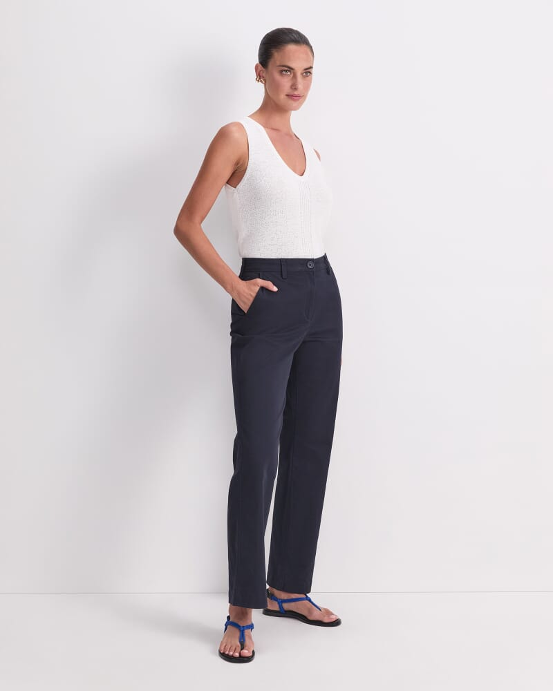 Laura Straight Chino Pant in NAVY