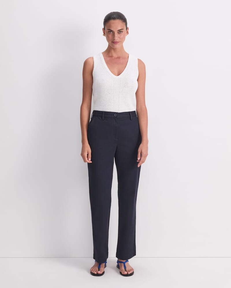 Laura Straight Chino Pant in NAVY