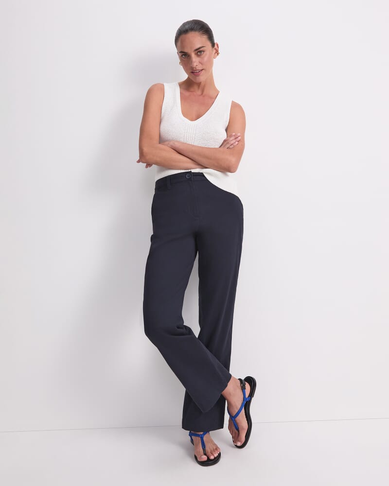 Laura Straight Chino Pant in NAVY