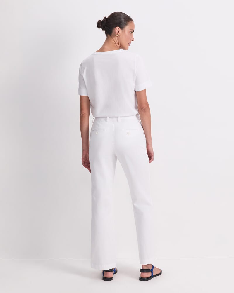 Laura Straight Chino Pant in WHITE