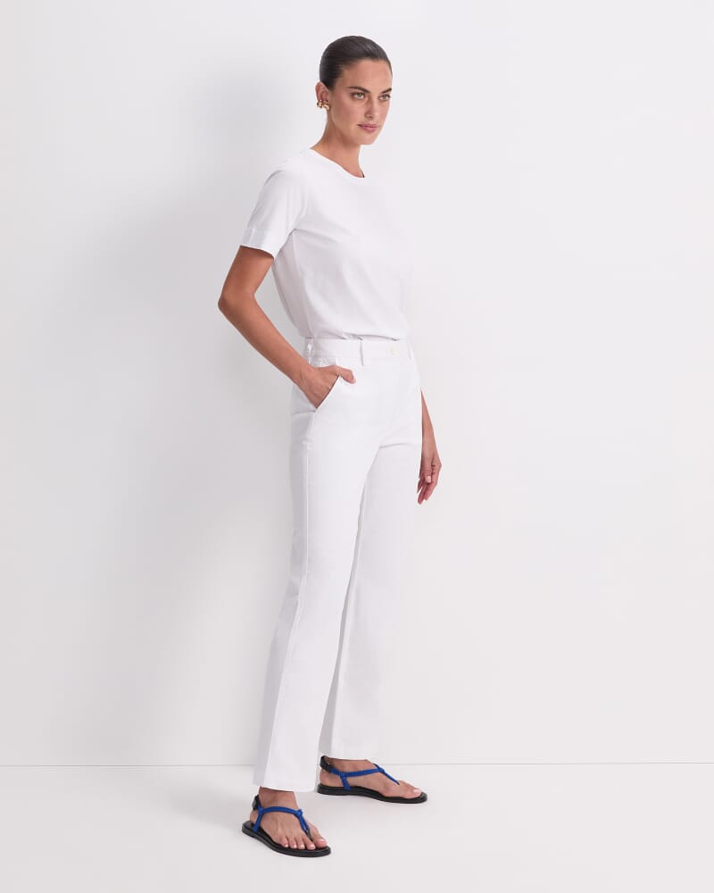 Laura Straight Chino Pant in WHITE