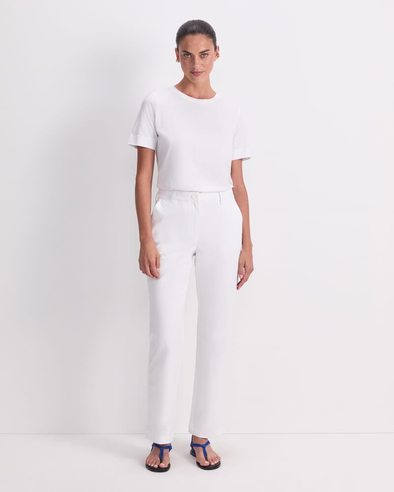 Laura Straight Chino Pant in WHITE