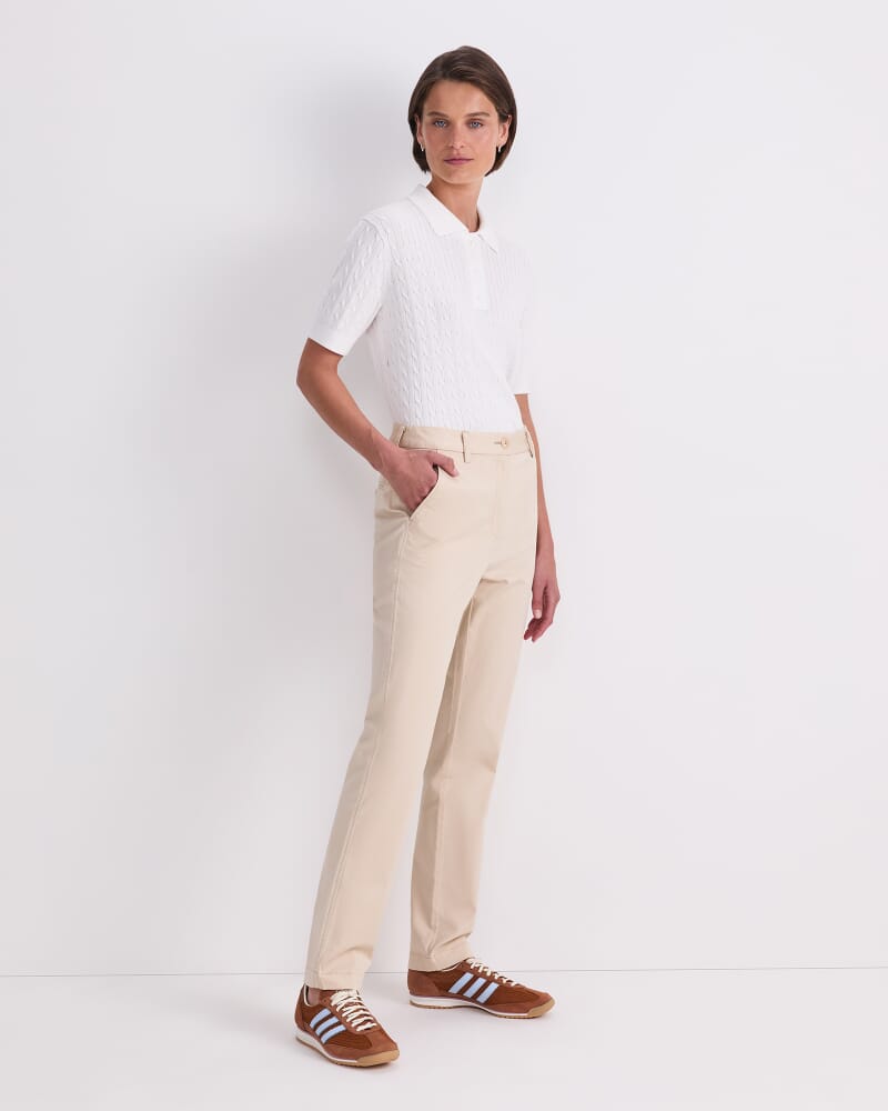 Laura Straight Chino Pant in PUTTY