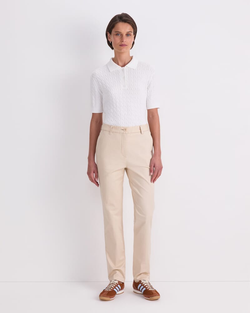 Laura Straight Chino Pant in PUTTY