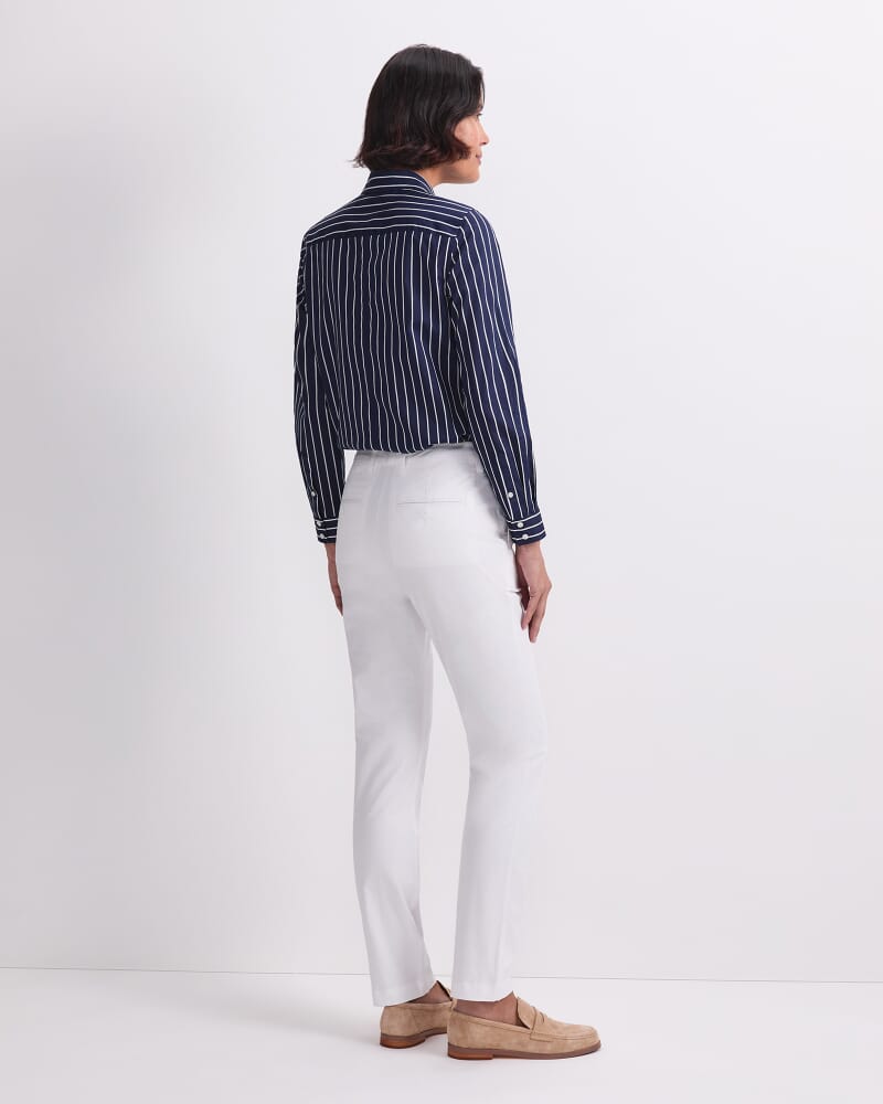 Laura Straight Chino Pant in WHITE