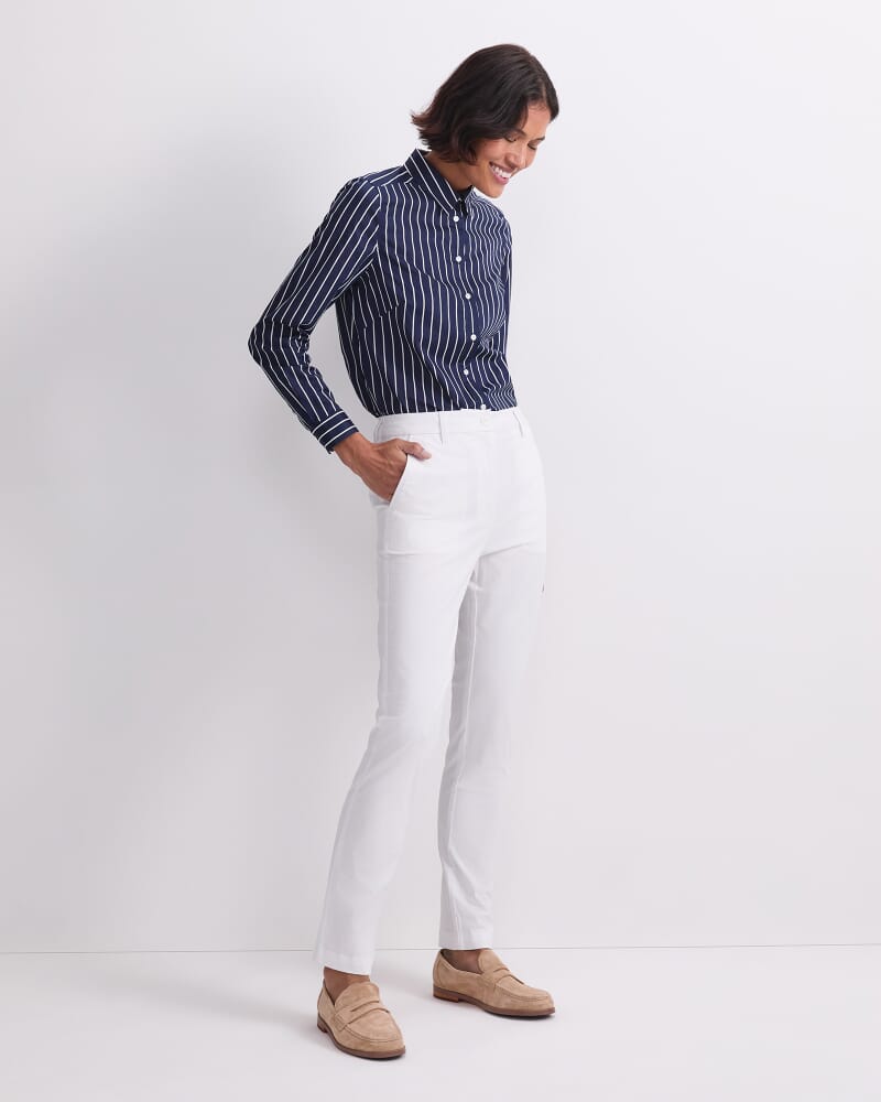 Laura Straight Chino Pant in WHITE