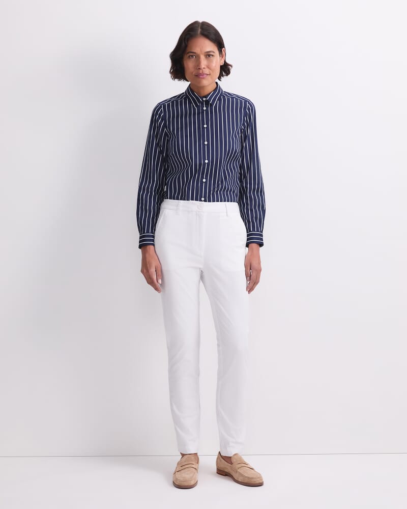 Laura Straight Chino Pant in WHITE
