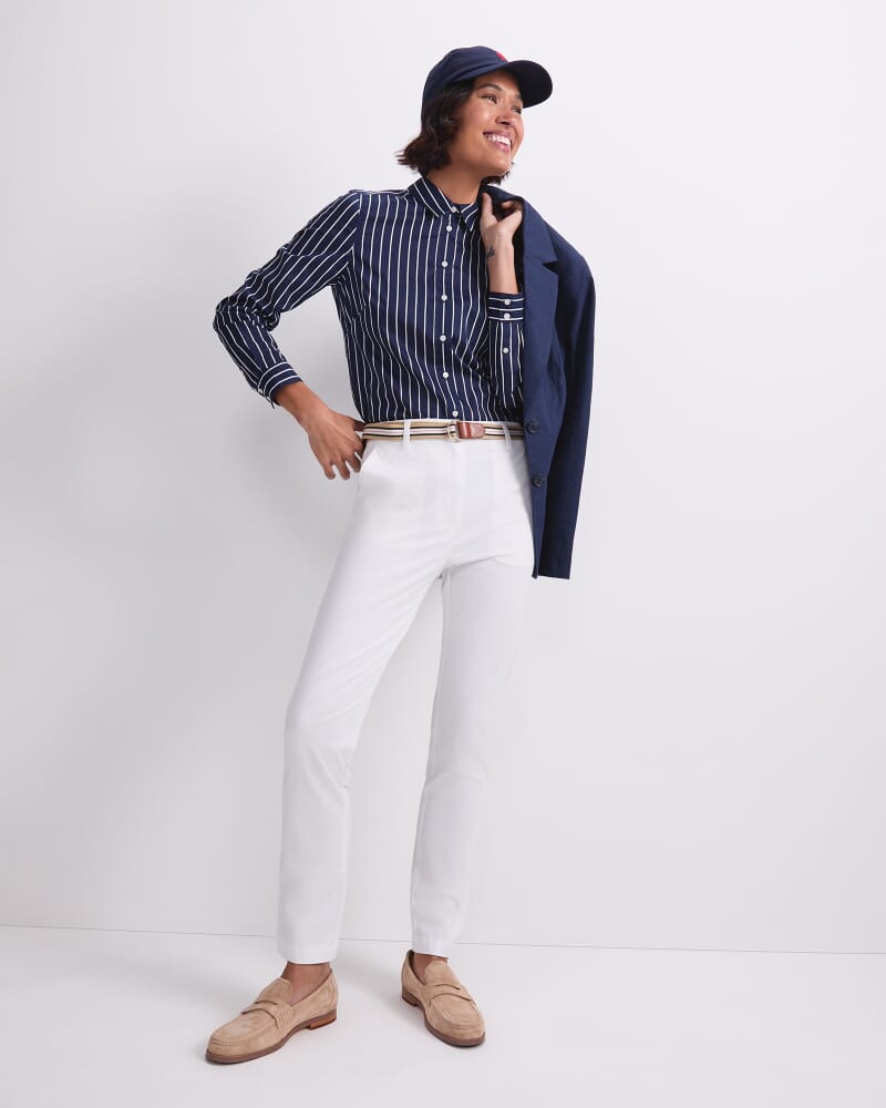 Laura Straight Chino Pant in WHITE